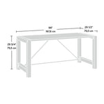 Sauder Dixon City 66"W Executive Business Desk, Brushed Oak (432892)