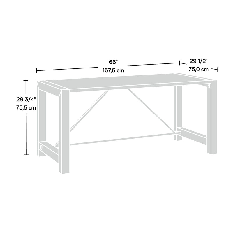 Sauder Dixon City 66"W Executive Business Desk, Brushed Oak (432892)