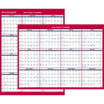 2026 AT-A-GLANCE 16" x 12" Yearly Wet-Erase Wall Calendar, Reversible, White/Red (PM330B-28-26)
