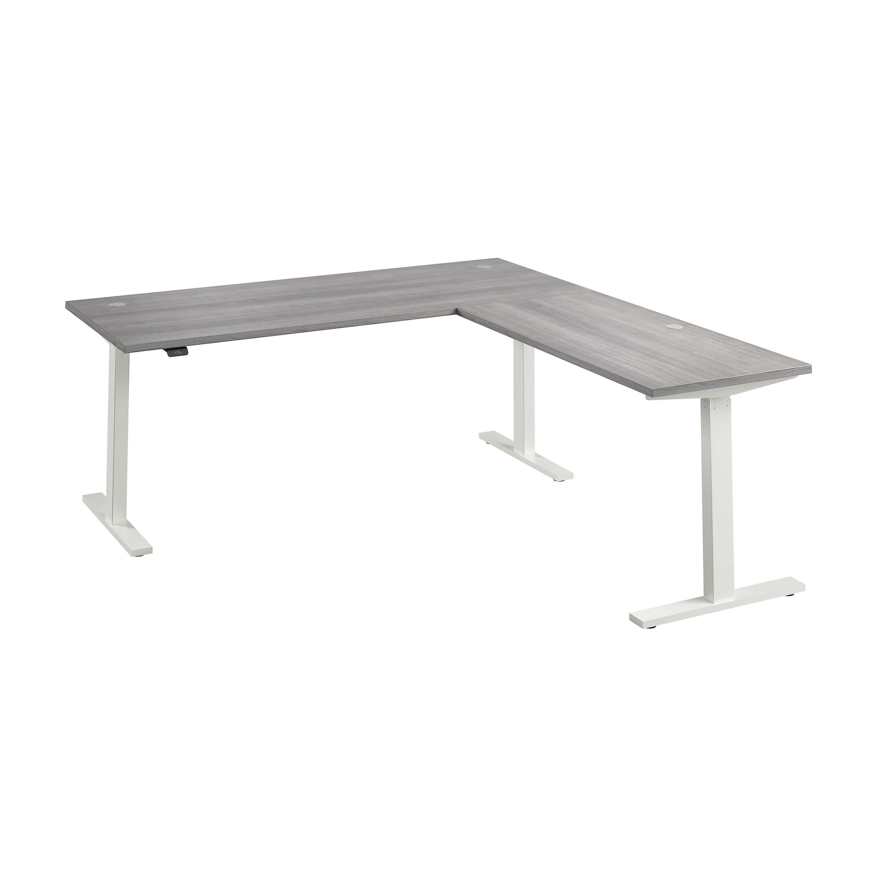 Bush Business Furniture Move 60 Series 72"W L Shaped Adjustable Standing Desk, Platinum Gray (M6SL7278PGWK)