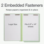 Pendaflex Classification Folder, 1" Expansion, Legal Size, Light Green, 25/Box (47705)