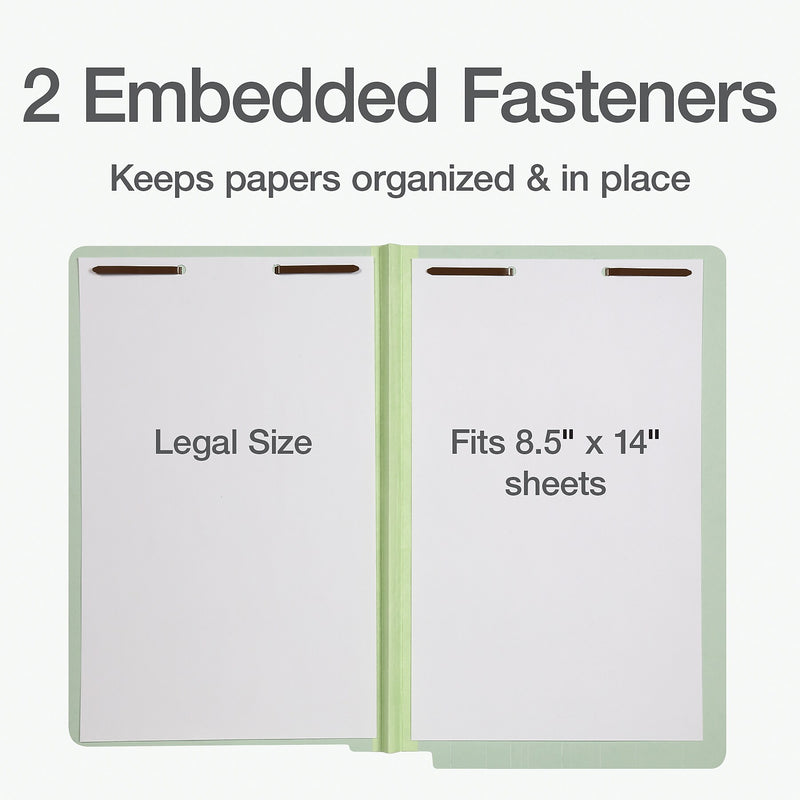 Pendaflex Classification Folder, 1" Expansion, Legal Size, Light Green, 25/Box (47705)