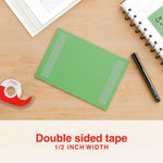 Staples Double-Sided Tape with Dispenser, 1/2" x 13.8 yds., 3/Pack (ST62848)