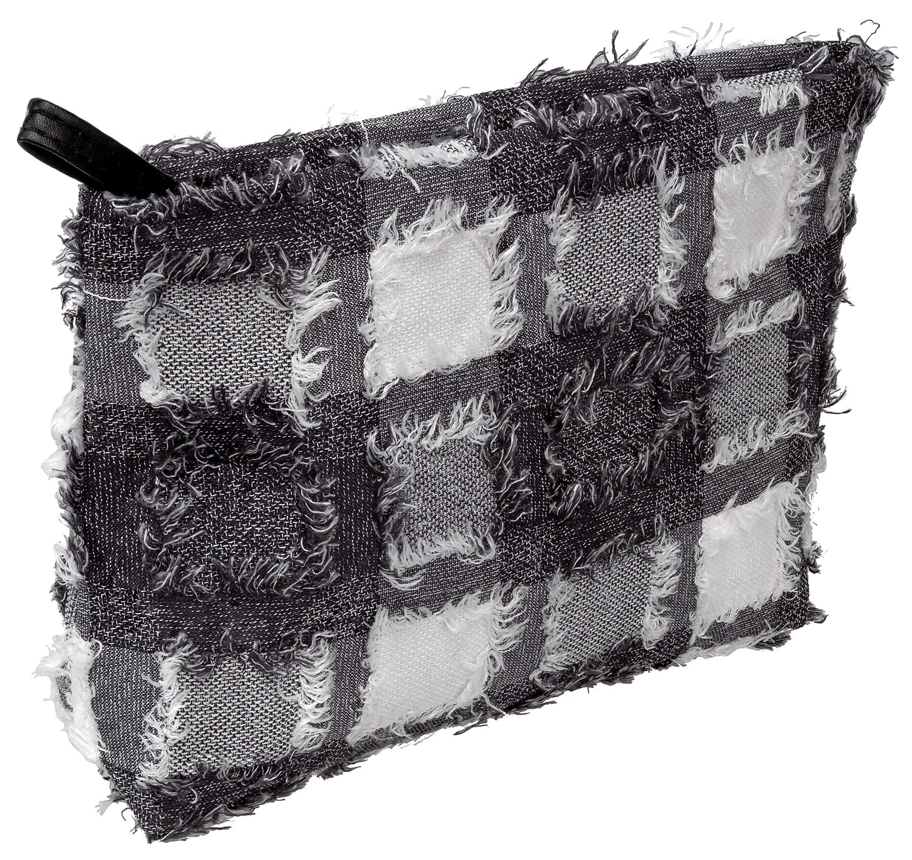 Naturally by Kingsley Cotton Toiletry Bag, Black/White (TC-65)