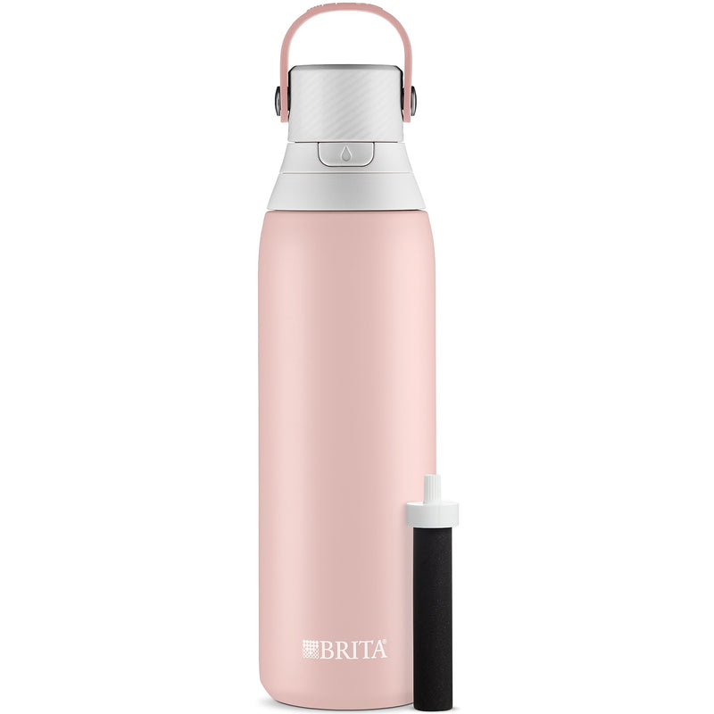 Brita Stainless Steel Filtered Water Bottle, 20 oz., Rose (36452)