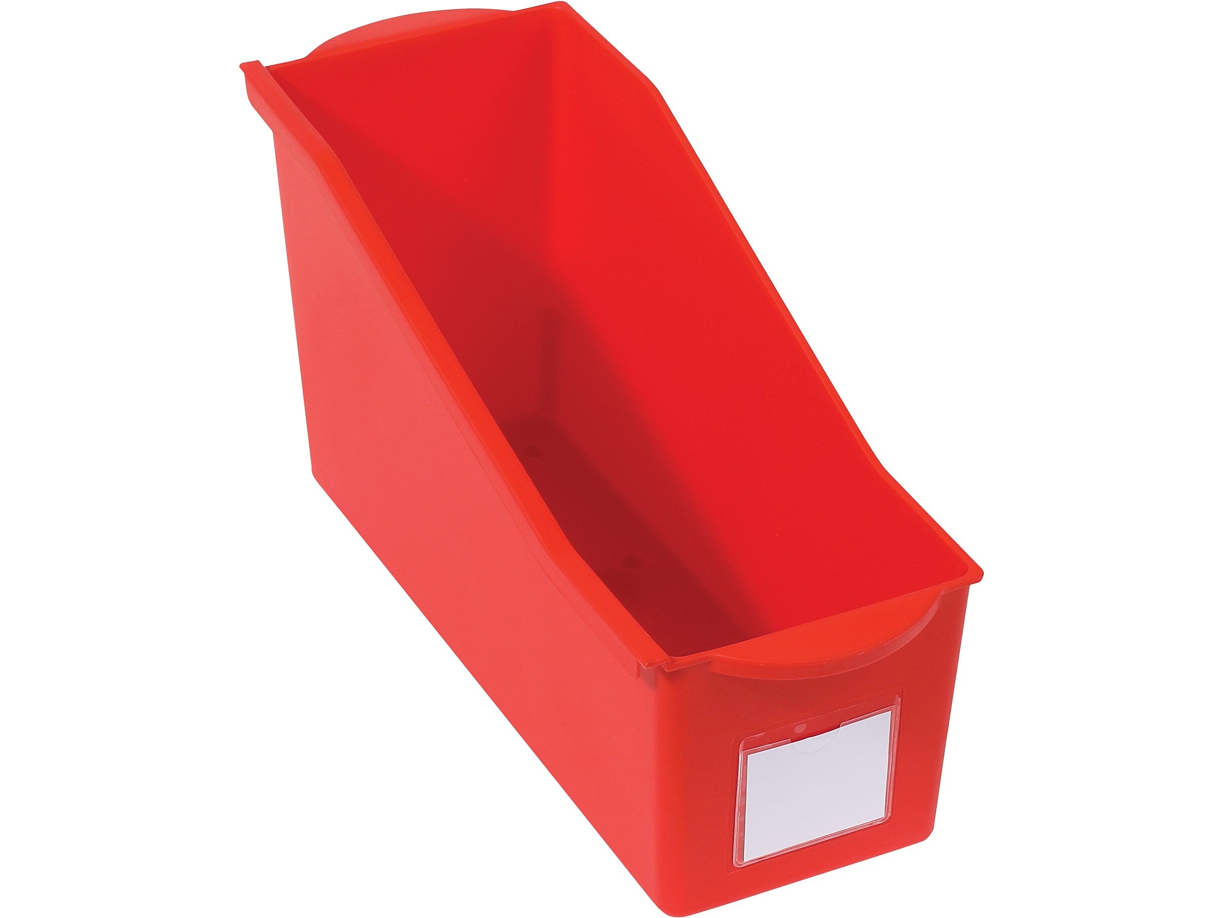 Deflect-O Polypropylene Book Bin, 7.35" x 5.34" x 14.2", Red (39508RED)