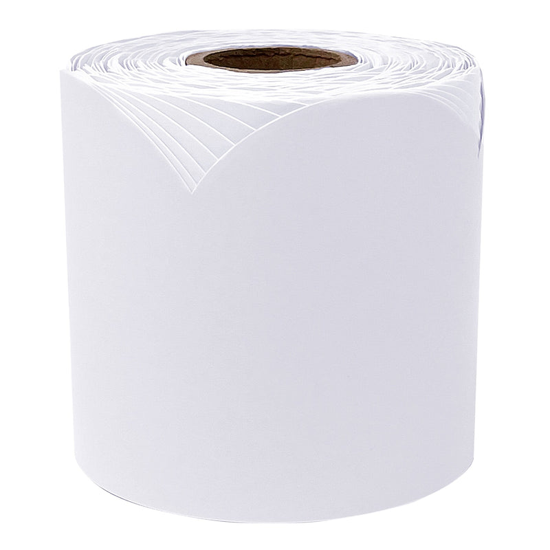 Carson Dellosa Education Rolled Scalloped Bulletin Board Border, 3" x 65', Whisper Gray, 3/Bundle (CD-108538-3)