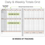 Global Printed Products Income & Expense Accounting Journal, 8.5" x 11", Black/Green, (GPP-0115)