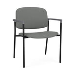 Lesro Chat Fabric Wide Guest Chair, Open House Graphite/Black (CX1271.SBK.CFL-01OHGP)