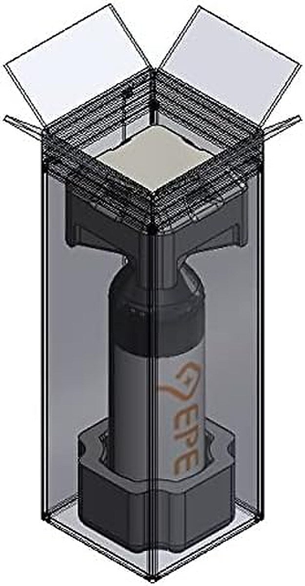 5" x 5" x 15" Wine Single Bottle Shipping Box, 200# Mullen Rated, Kraft, 12/Pack (WSS12)
