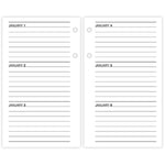 2026 AT-A-GLANCE Financial 6" x 3.5" Personal Organizer Refill Pages, White/Black (S170-50-26)