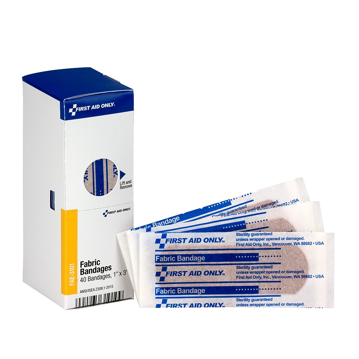 SmartCompliance 1" x 3" Fabric Adhesive Bandages, 40/Box (FAE-3101)