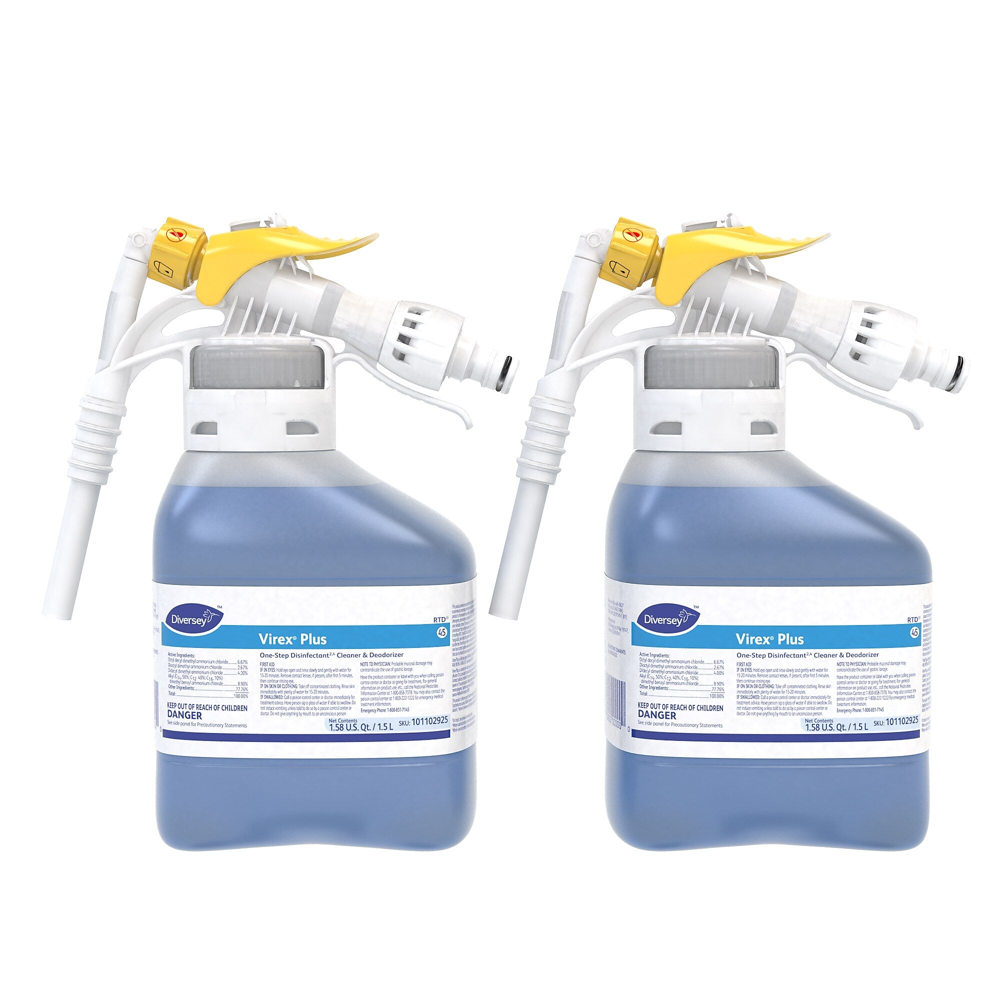 Diversey Virex Plus Disinfectant, 2/Carton (101102925)