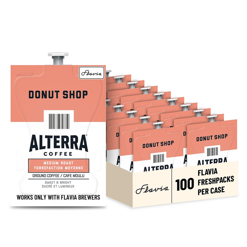 Alterra Donut Shop Blend Coffee Flavia Freshpacks, Medium Roast, 100/Carton (MDRA200)