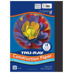 Tru-Ray 9" x 12" Construction Paper, Black, 50 Sheets/Pack, 5 Packs/Bundle (PAC103029-5)