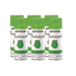 Rust-Oleum Fluorescent Spray Paint, Flat Fluorescent Green, 11 oz., 6/Carton (342417)