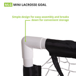 Champion Sport Mini Lacrosse Goal, White/Black (CHSMLG)