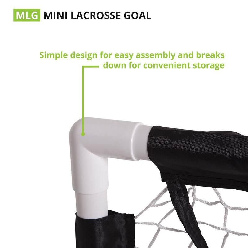 Champion Sport Mini Lacrosse Goal, White/Black (CHSMLG)