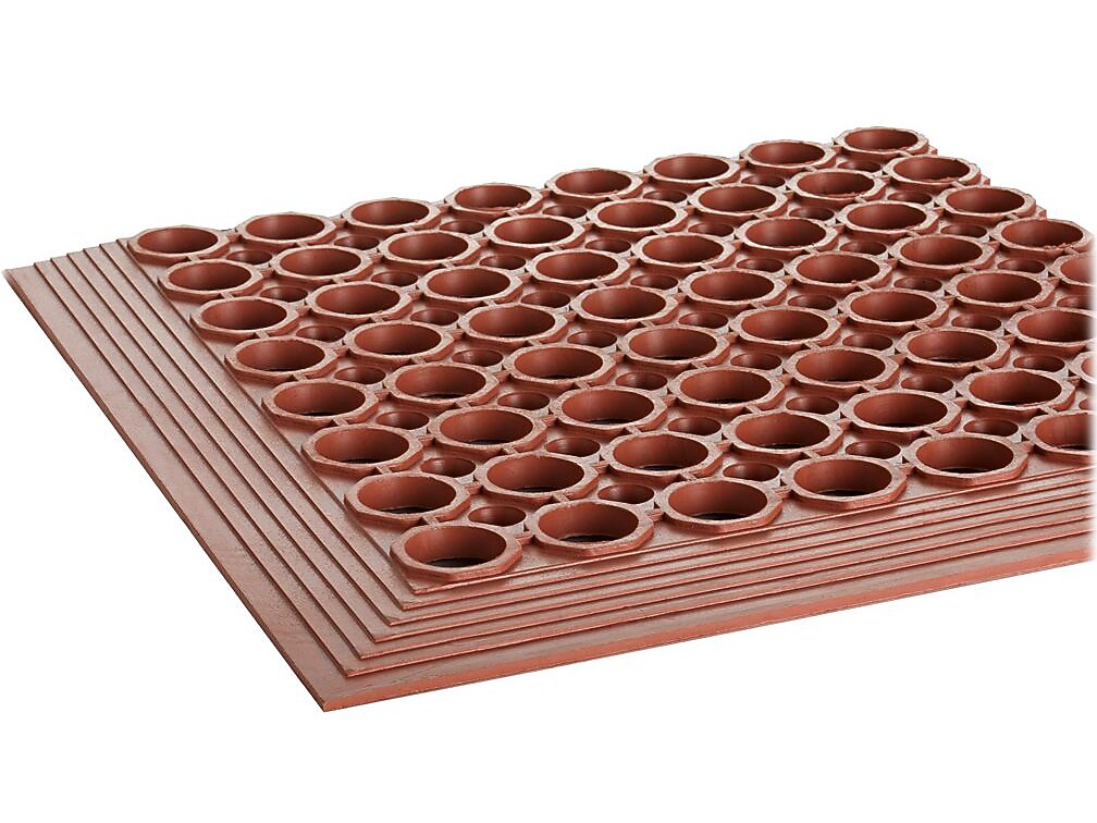 Crown Mats Safewalk-Light Anti-Fatigue Drainage Mat, 36" x 60", Terra-Cotta (WS CT35TC)