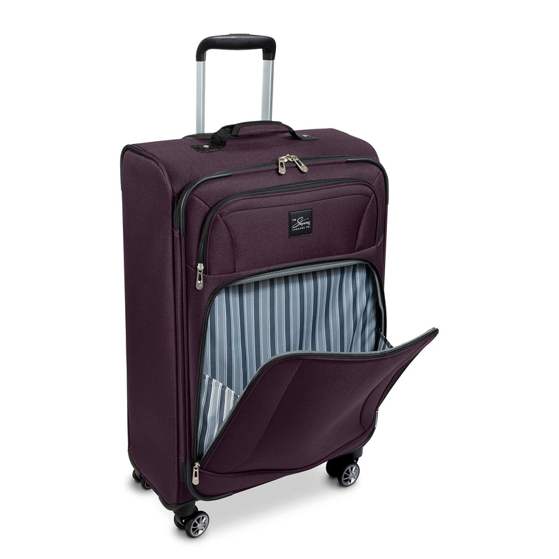 Skyway Luggage Epic 24" Suitcase, 8-Wheeled Spinner, Plum (450-24"555-4VP)