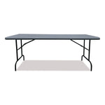 AbilityOne SKILCRAFT 5' x 30" Folding Table, Charcoal Gray (7105-01-724-6313)