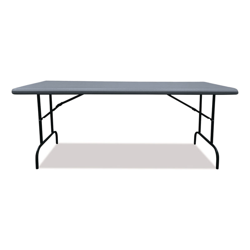 AbilityOne SKILCRAFT 5' x 30" Folding Table, Charcoal Gray (7105-01-724-6313)
