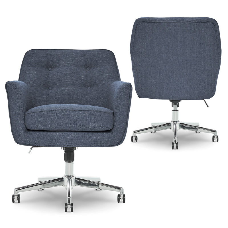 Serta Style Ashland Fabric Swivel Computer and Desk Chair, Blue (47140A)