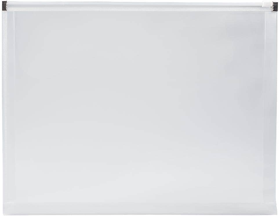 JAM Paper Premium Plastic Document File, 1 Pocket, Letter, Clear, 3/Pack (218Z1clx3)