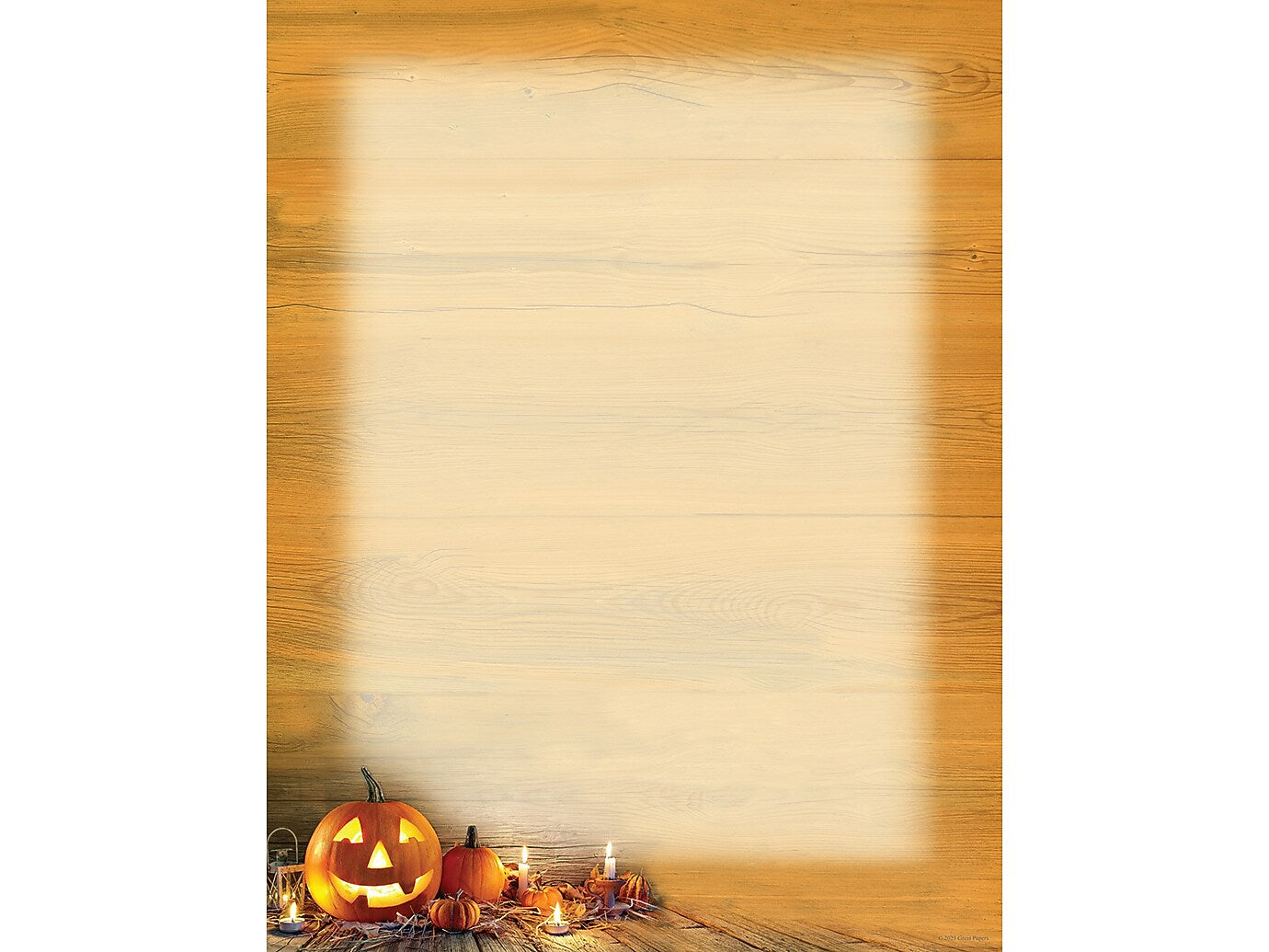 Great Papers Pumpkin Farmhouse Holiday Letterhead, Multicolor, 50/Pack (2023035)