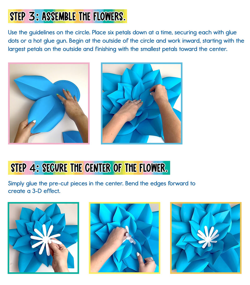 Carson Dellosa Creatively Inspired Paper Flower 3D Decorations, 6/Pack (107010)