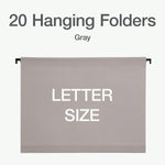 Pendaflex Heavy Duty Reinforced Hanging File Folder, Straight, Letter, Light gray, 20/Box (1006981)