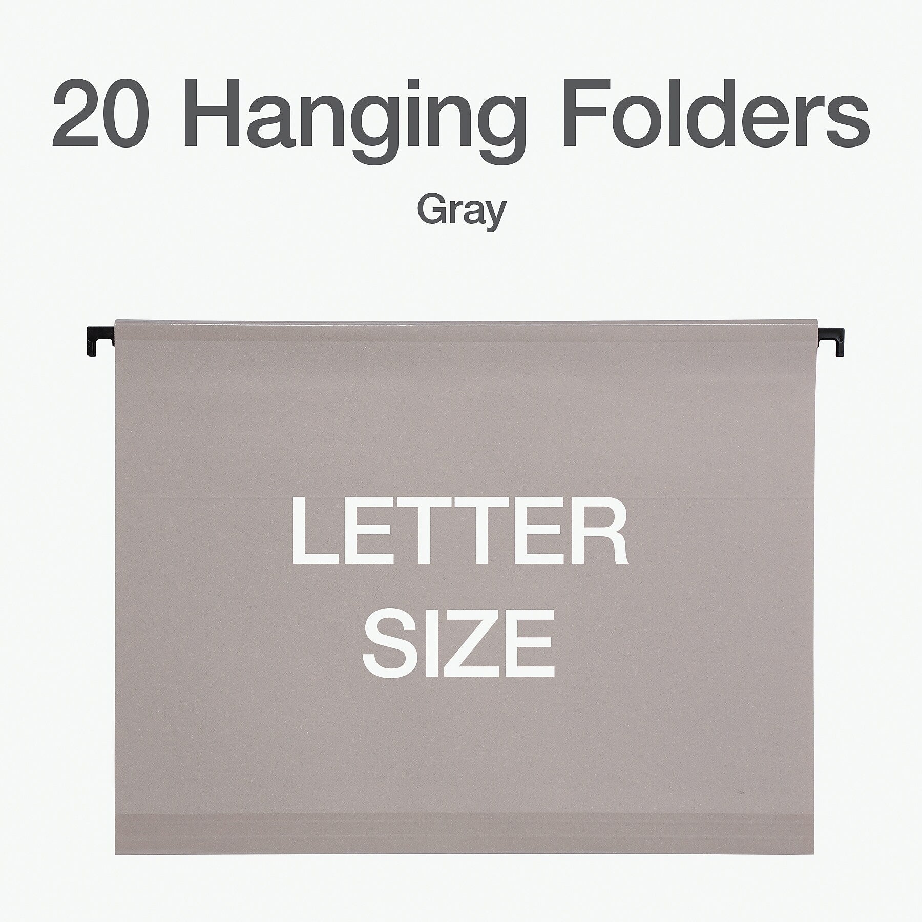 Pendaflex Heavy Duty Reinforced Hanging File Folder, Straight, Letter, Light gray, 20/Box (1006981)