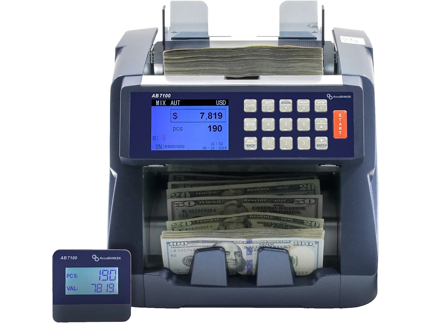 AccuBANKER Enterprise Bill Counter, Black/Gray (AB7100)