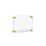 Azar Poster Holder, 12.5" x 9.5", Wall Mounted, Gold, Acrylic (105511-GLD)
