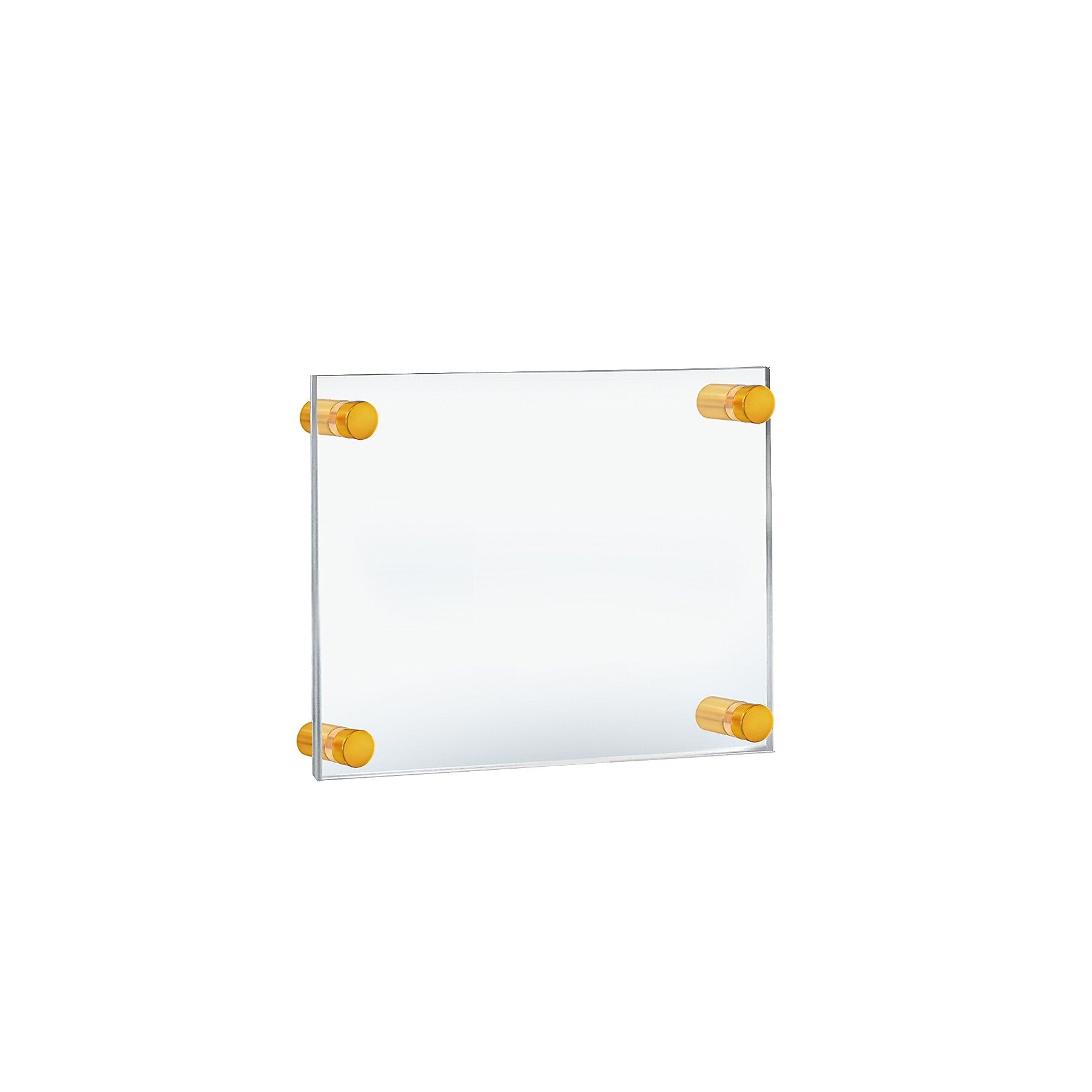 Azar Poster Holder, 12.5" x 9.5", Wall Mounted, Gold, Acrylic (105511-GLD)