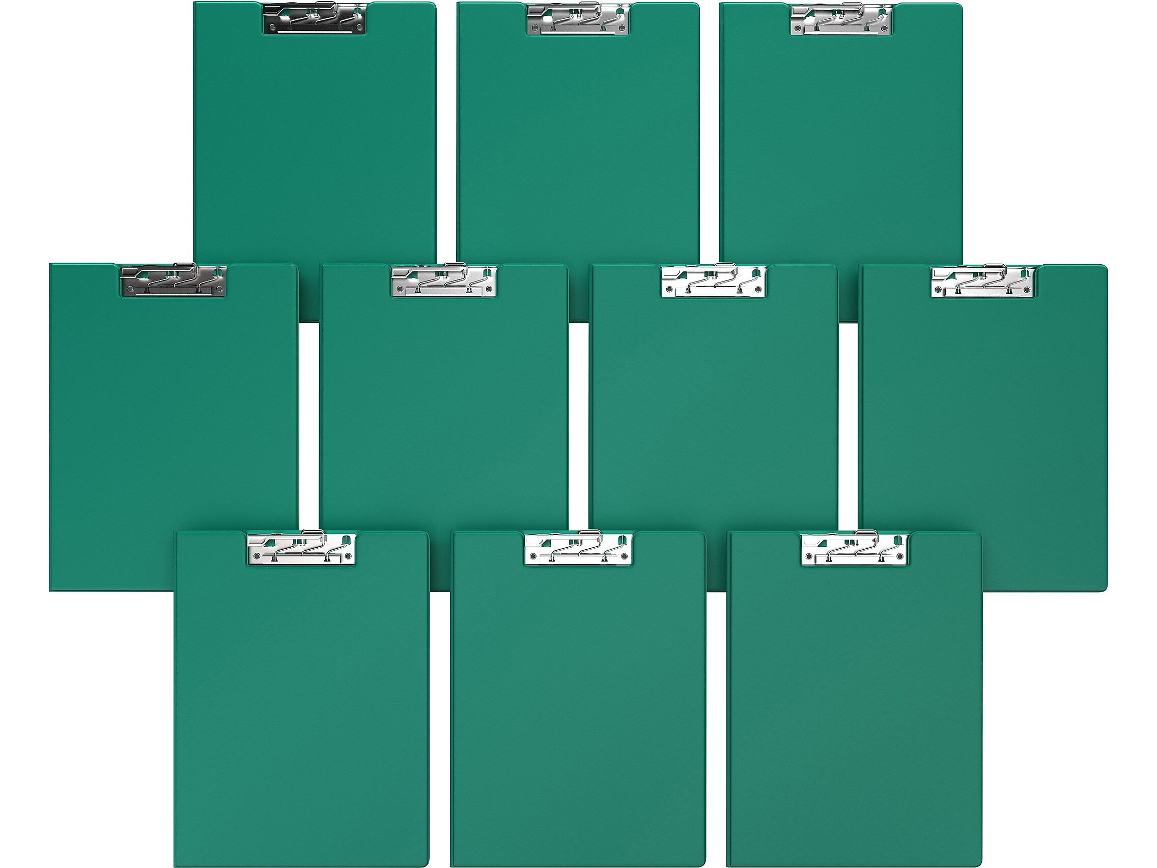Davis Group Premium Polypropylene Clipboard, Letter Size, Green, 10/Pack (4511-04-10)