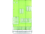 Azar 22" x 13.5" 12-Piece Pegboard Wall Organizer Kit, Green, Each (900942-GRE)