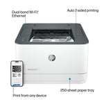 HP LaserJet Pro 3001dw Wireless Black & White Laser Printer, Print Only, Print, Best for Office (3G65OF)