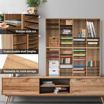 AdirOffice 500 Series 36-Compartment Literature Organizers, 39.3" x 11.8", Medium Oak, 2/Pack (500-36-MEO-2PK)