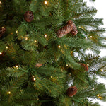 Nearly Natural 10-ft Fraser Fir Artificial Christmas Tree with 780 Multicolor LED Lights and 2327 Bendable Branches (T3265)