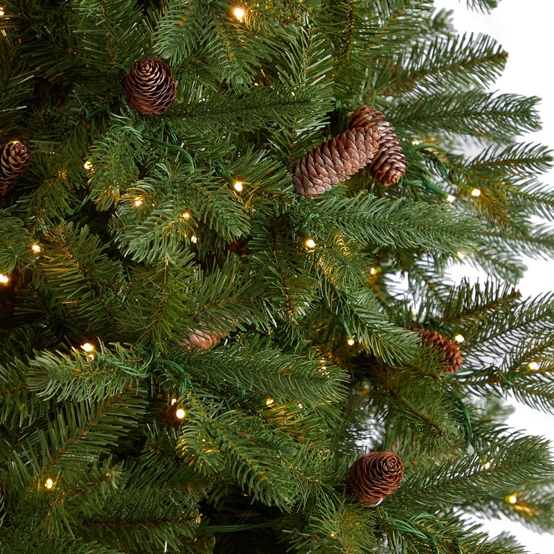 Nearly Natural 10-ft Fraser Fir Artificial Christmas Tree with 780 Multicolor LED Lights and 2327 Bendable Branches (T3265)