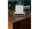 Brother ADS-1350W Duplex Portable Document Scanner, White/Black