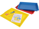 Deflect-O Little Artist Polypropylene Paint Tray, 1.83" x 16.04" x 12.07", Red (39507RED)