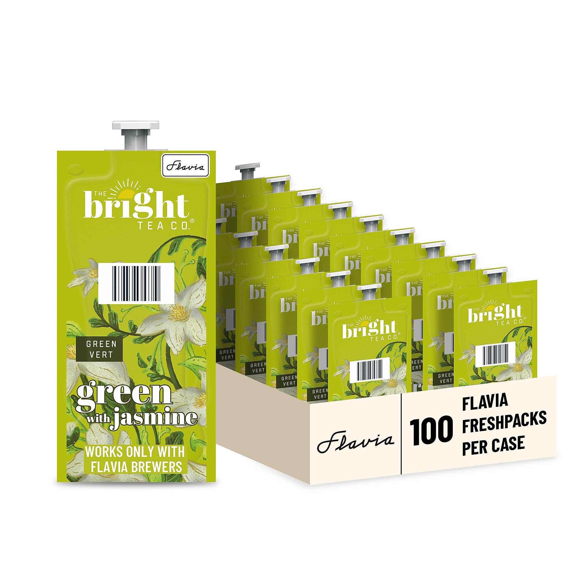 The Bright Tea Co. Green Tea, Flavia Freshpacks, 100/Carton (MDRB503)