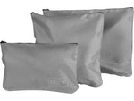 G Force 6-Piece Fabric Travel Pouch Set, Water Resistant, Gray (27105-GREY)