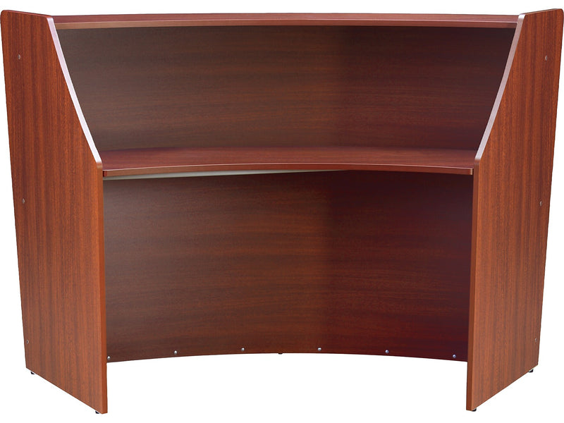 Regency Marque 72"W Curved Reception Desk Workstation, Cherry (77290CH)