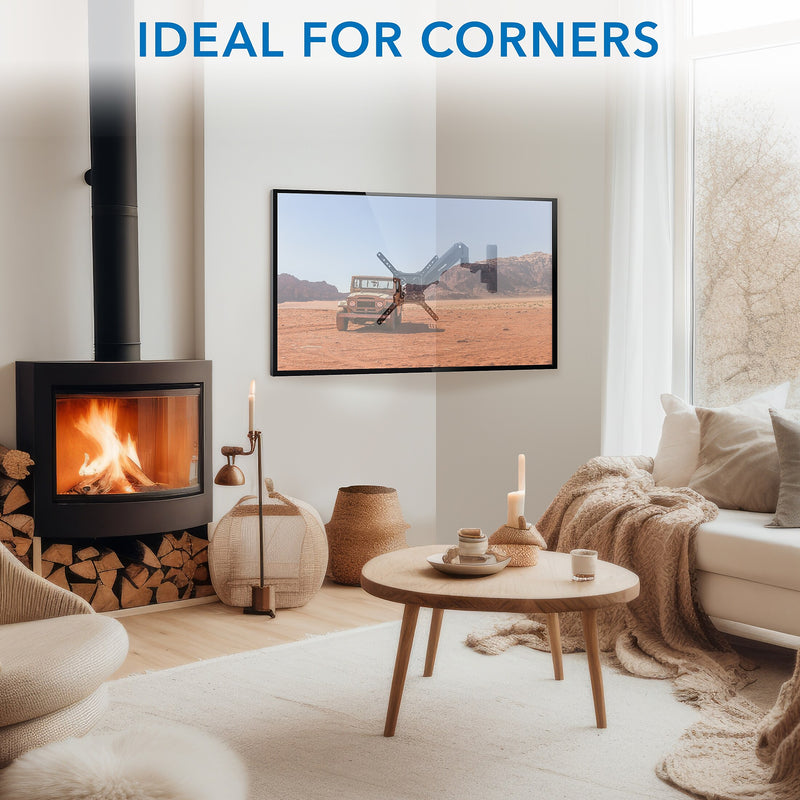 Mount-It! Full Motion TV Wall Mount with Gas Spring Arm, Supports 23" to 55" Screens, 50.6lbs. Max. (MI-444BLK)