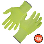 Ergodyne ProFlex 7040 Seamless Knit Cut Resistant Gloves, Food Safe, ANSI A4, Lime, XXL, 144 Pairs (18026)