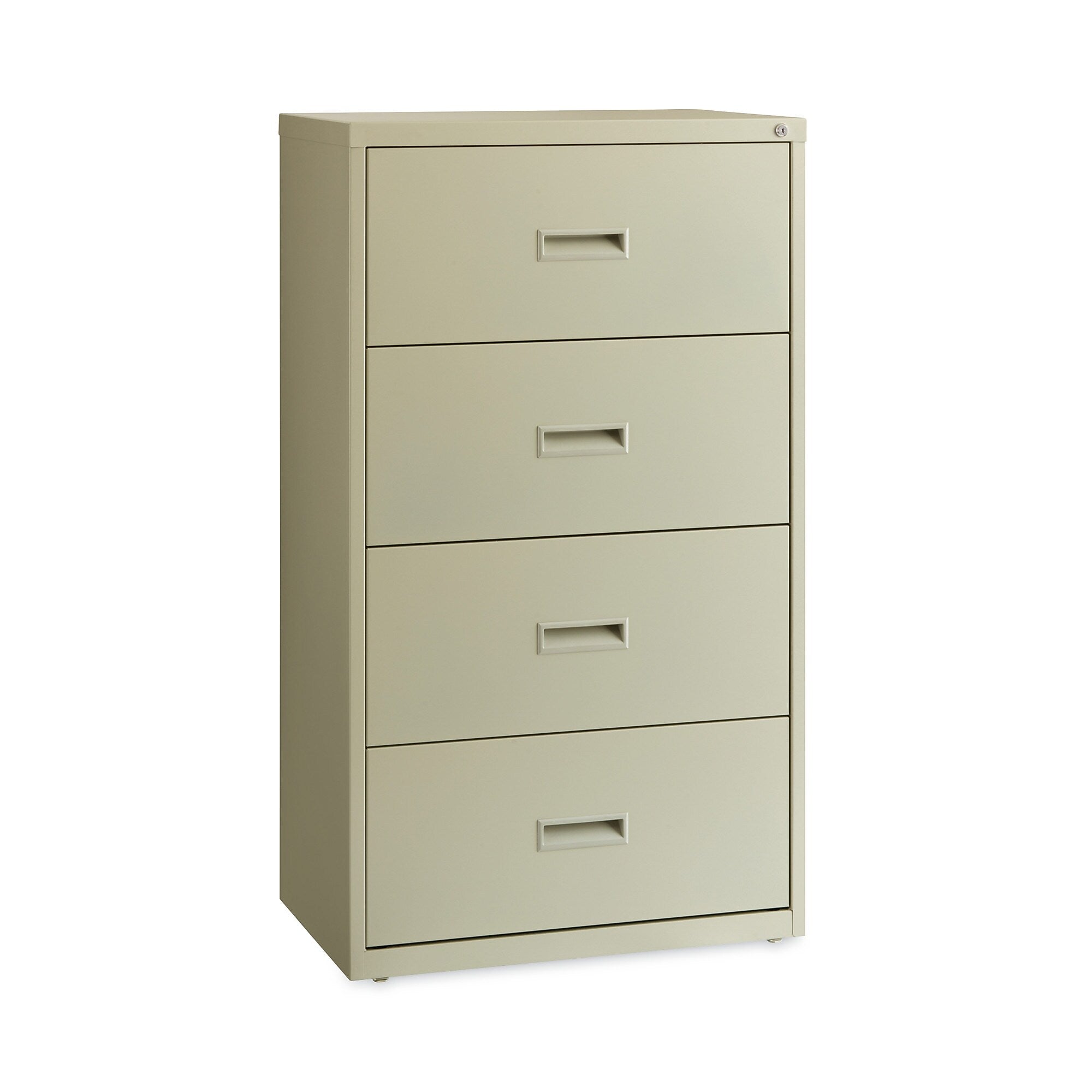 Hirsh Industries® Lateral File Cabinet, 4 Letter/Legal/A4-Size File Drawers, Putty, 30 x 18.62 x 52.5