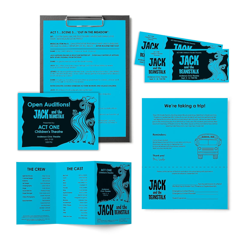 Astrobrights 8.5" x 11" Color Multipurpose Paper, 24 lbs., Lunar Blue, 500 Sheets/Ream, 10/Ream (22521/21528CT)